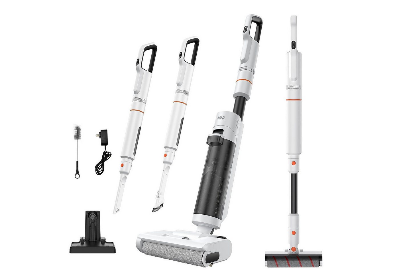 JONR Nass-Trocken-Akkusauger ED20 PRO 4-in-1 Nass Trocken Komplett-Staubsauger, 17000 Pa, Selbstreinigung und automatische Trocknung mit einem klick,Intelligente Spracherinnerung, 180° Flachlegen-Funktion Bild 4
