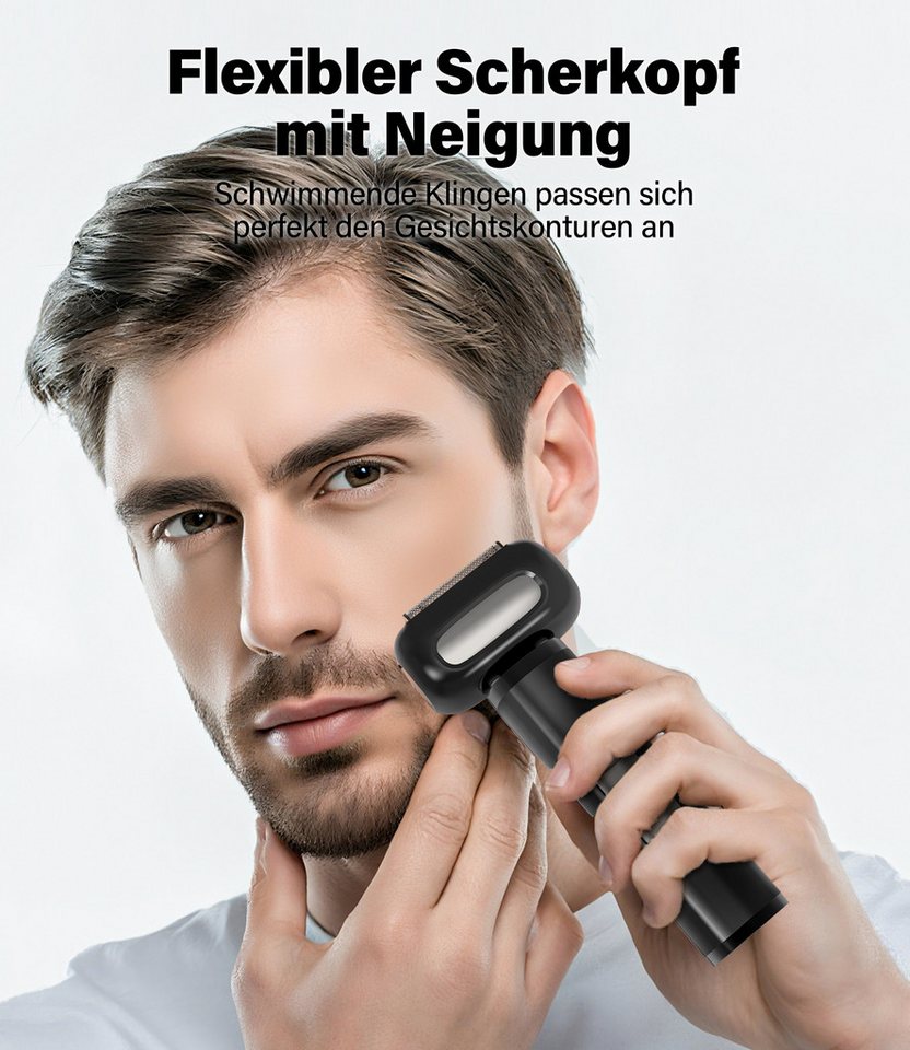 ANYSUN Elektrorasierer Rasierer Herren Elektrisch Elektrorasierer für Männer, IPX7 Waschbarer, Haartrimmer &Reinigungsburste, Wet&Dry Bild 3