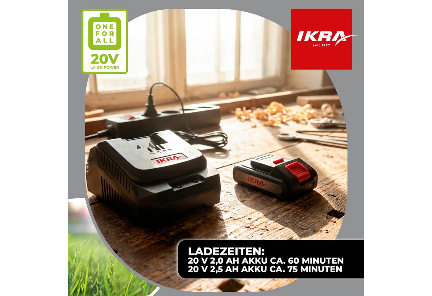 ikra GmbH 20V-Schnellladegerät Batterie-Ladegerät (Packung, Schnellladegerät) Bild 2