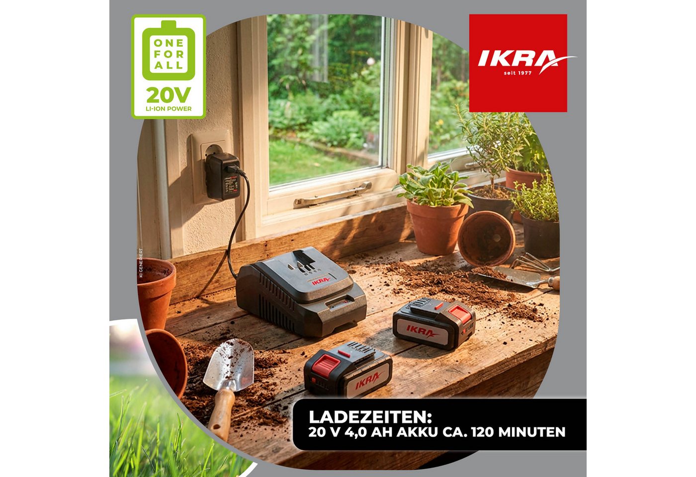 ikra GmbH 20V-Schnellladegerät Batterie-Ladegerät (Packung, Schnellladegerät) Bild 5