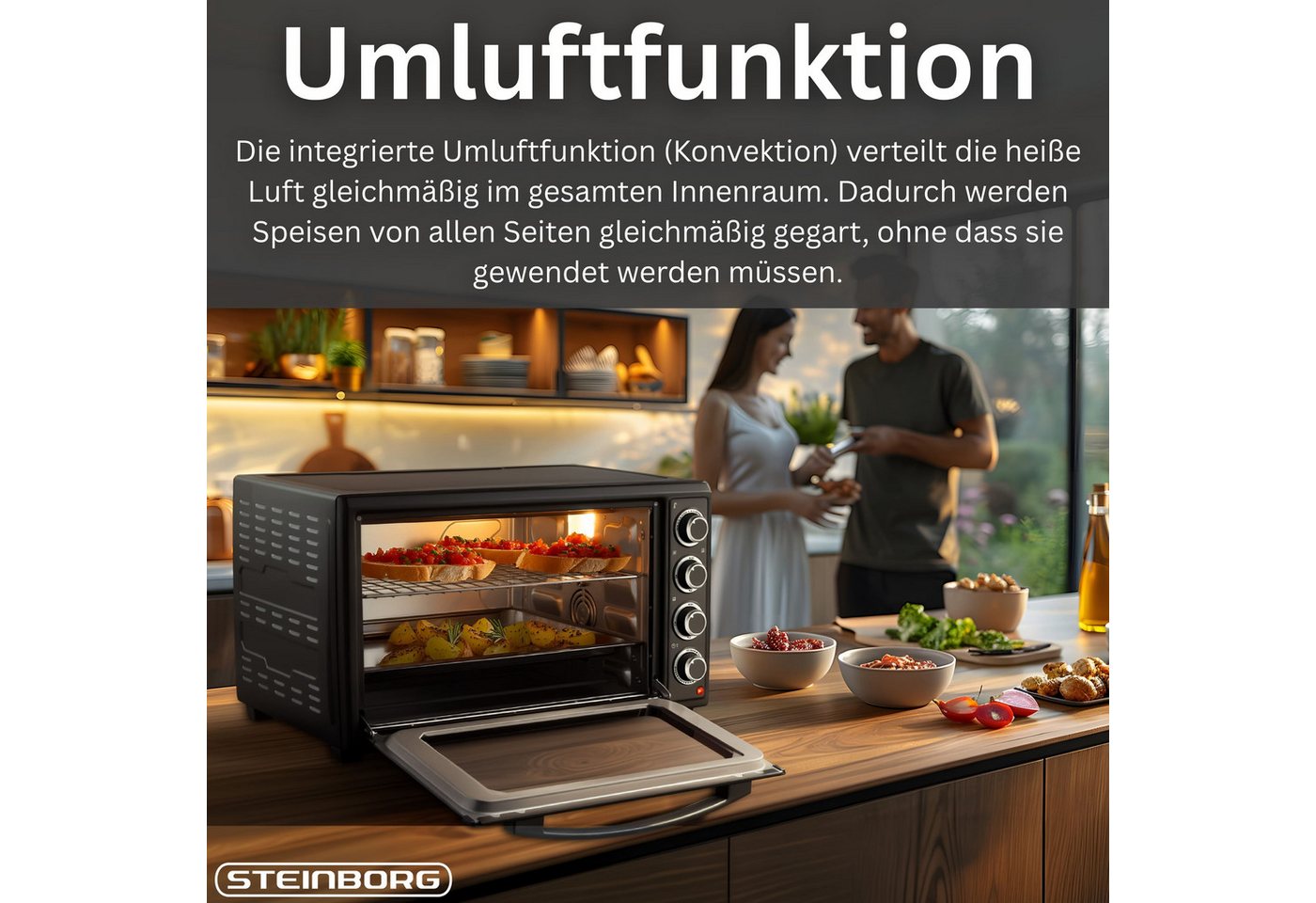 STEINBORG Minibackofen SB-3019, 60L Bild 3