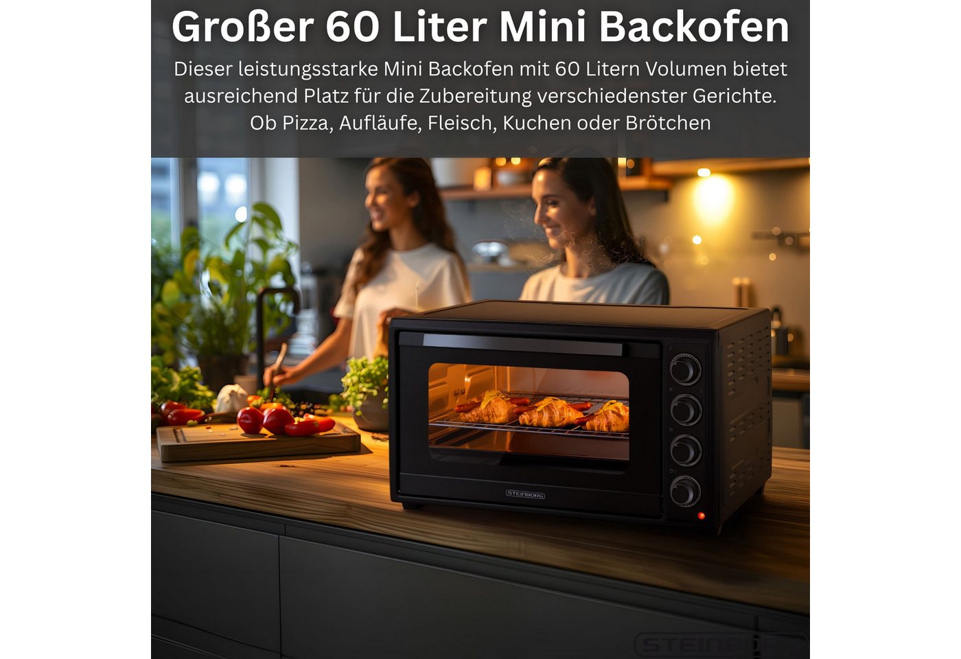 STEINBORG Minibackofen SB-3019, 60L Bild 5
