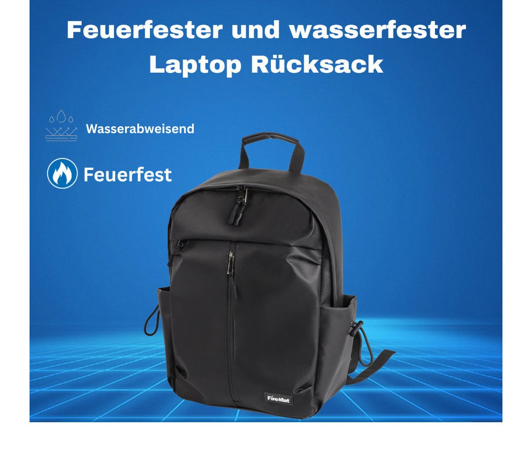FireMat Rucksack-Regenschutz FireMat feuerfester und wasserfester Rucksack mit Laptop Fach.