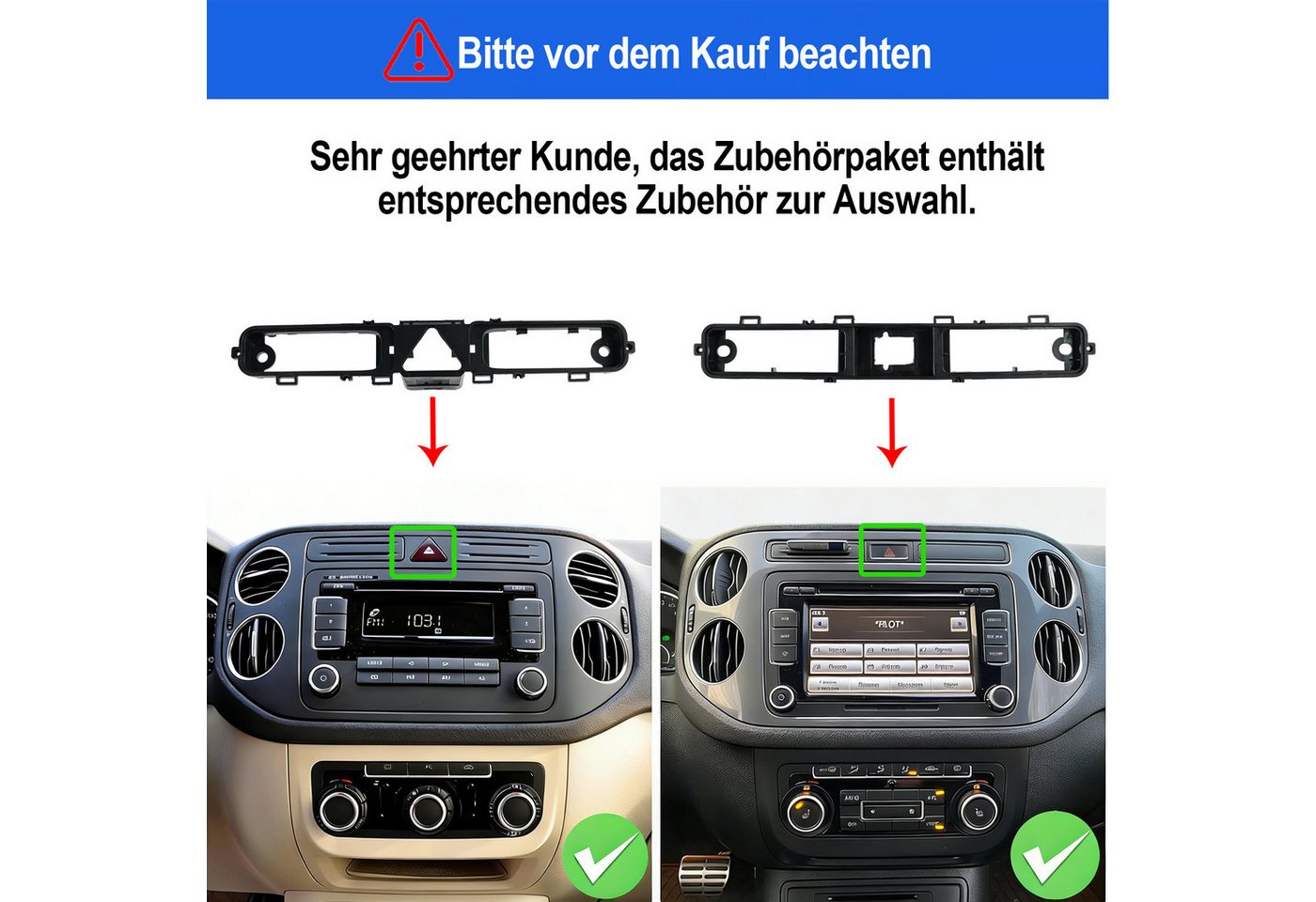 ESSGOO 8'' Android 15 Autoradio Carplay WiFi Navi für VW Tiguan 5N Golf Plus Autoradio (RDS, 4+64GB(optional), DAB (optional), FM, DAB+ (optional) Bild 5