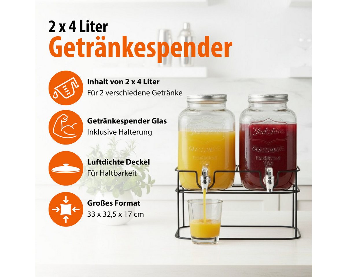 CUISINE ELEGANCE Getränkespender Cuisine Elegance DoppelSpender 2x 4L Bild 4