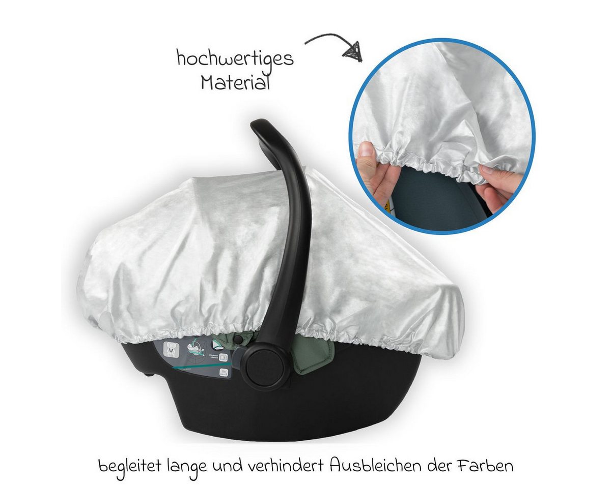 Zamboo Autositzbezug Silber, Kindersitz Hitzeschutz Autositz Abdeckung gegen Sonnenwärme Bild 3