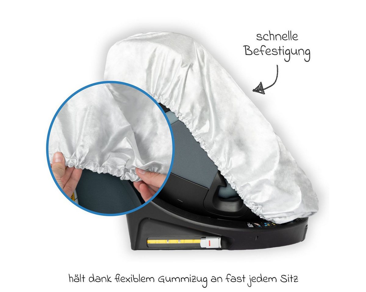 Zamboo Autositzbezug Silber, Kindersitz Hitzeschutz Autositz Abdeckung gegen Sonnenwärme Bild 4