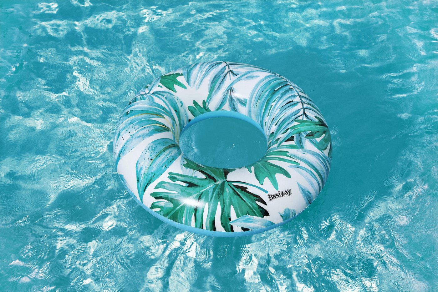 BESTWAY Schwimmring Bestway 36237 - Schwimmring Aloha mit Tropical Palms - Ø 119 cm - Blau Bild 3