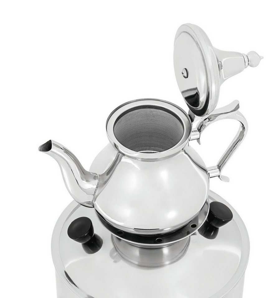 Bartscher Samowar Samowar 3L, mit Teekanne 1L, Edelstahl, 191007, 3 l Bild 5