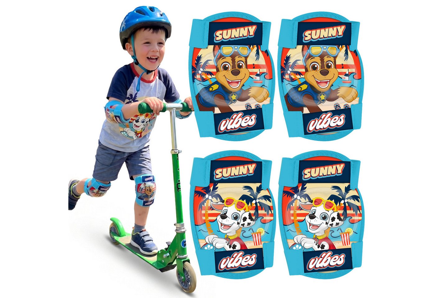 Sarcia.eu Knieschutz Paw Patrol Chase & Marshall Knie- und Ellbogenschützer Kinder