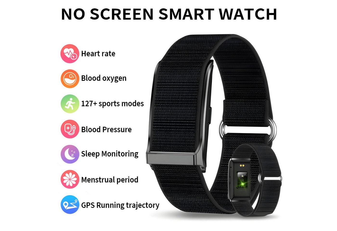 Lige Activity Tracker Fitness Tracker Smart Armband ohne Bildschirm Schrittzähler, 127 Sportmodi, IP44 Wasserschutz, Android und iOS Bild 2