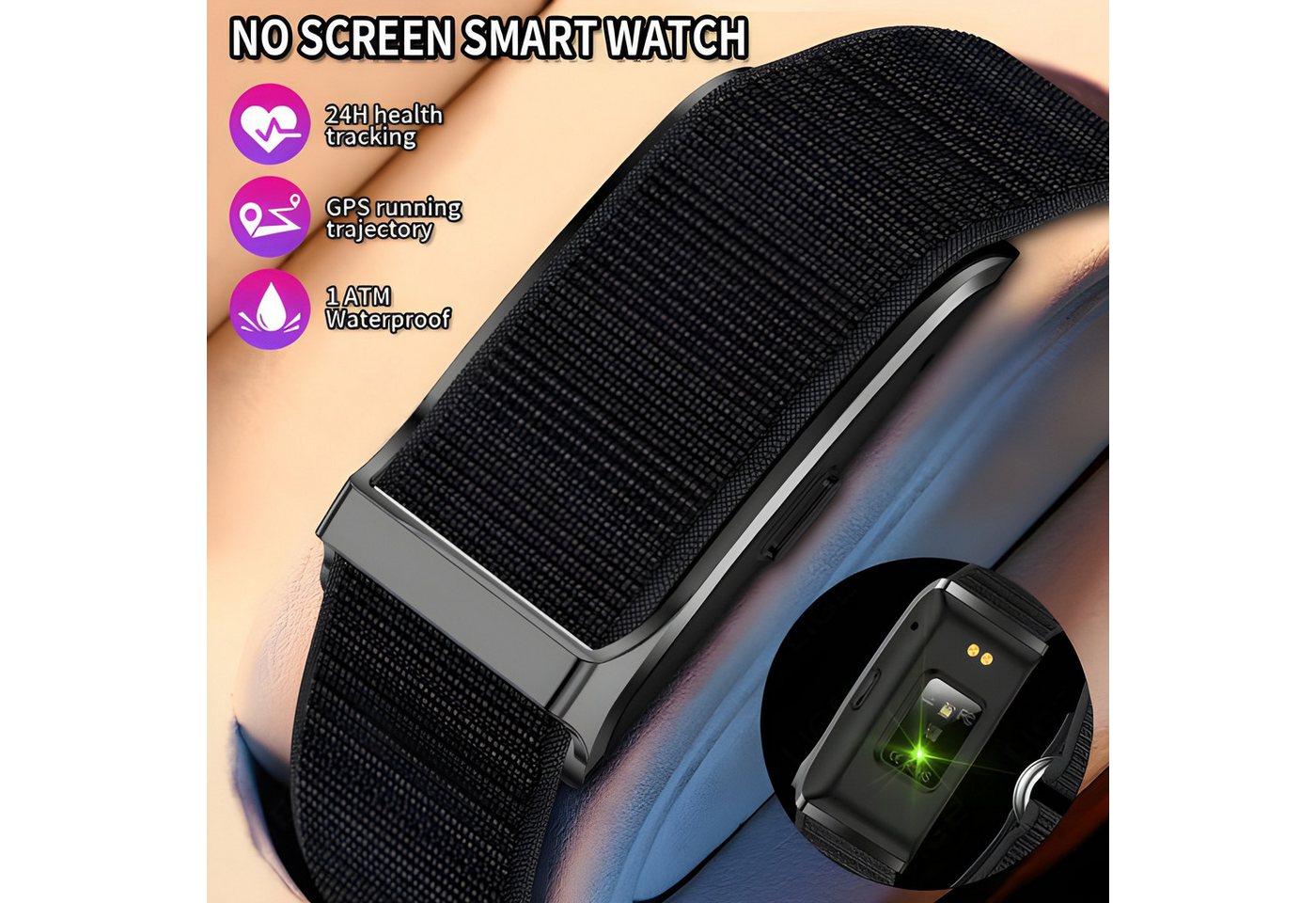 Lige Activity Tracker Fitness Tracker Smart Armband ohne Bildschirm Schrittzähler, 127 Sportmodi, IP44 Wasserschutz, Android und iOS Bild 4