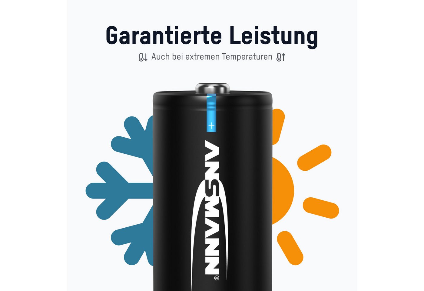 ANSMANN AG Akku Baby C, 4500 mAh 1,2V, 2 Stück, geringe Selbstentladung Akku 4500 mAh (1.2 V)