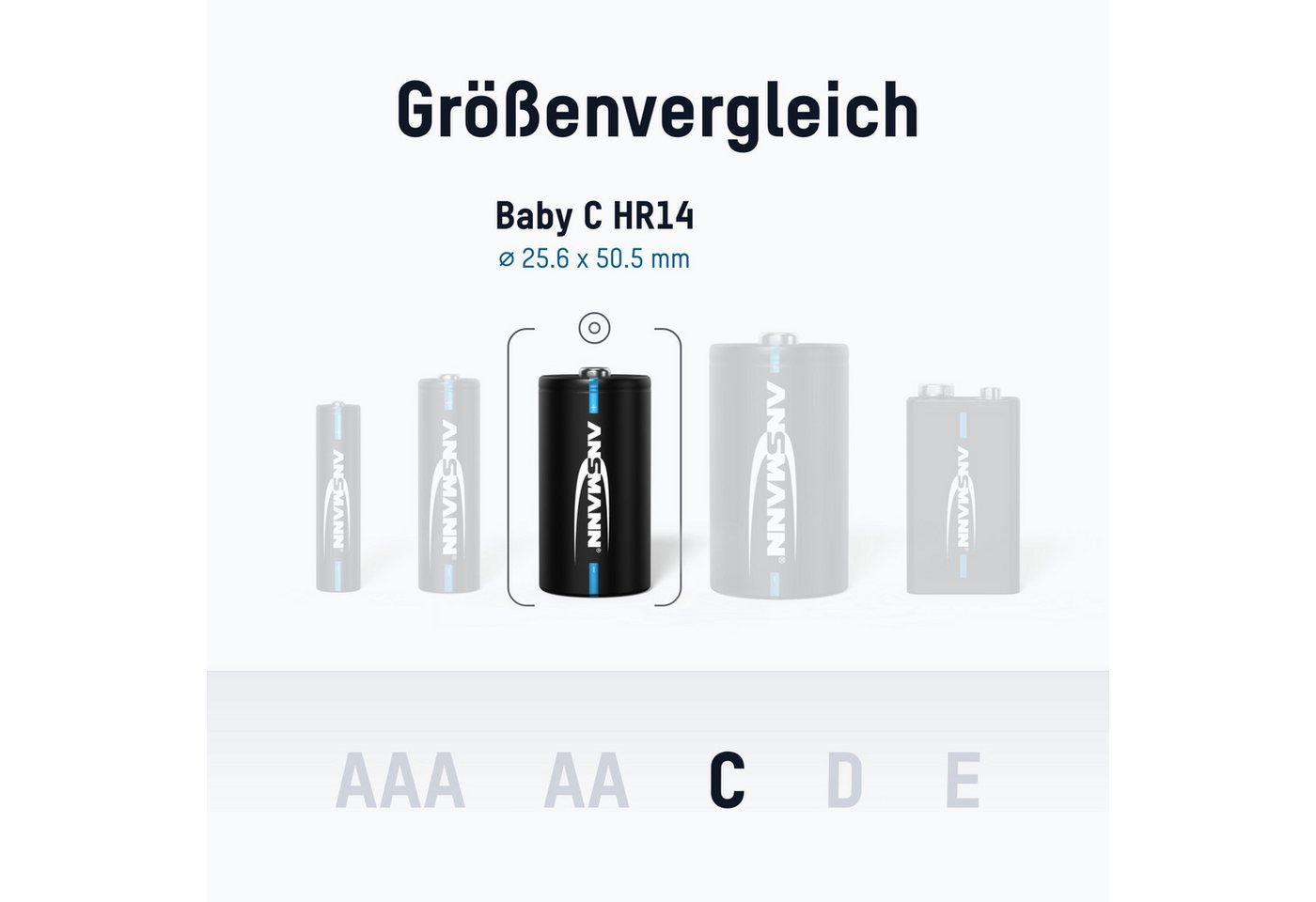 ANSMANN AG Akku Baby C, 4500 mAh 1,2V, 2 Stück, geringe Selbstentladung Akku 4500 mAh (1.2 V) Bild 2