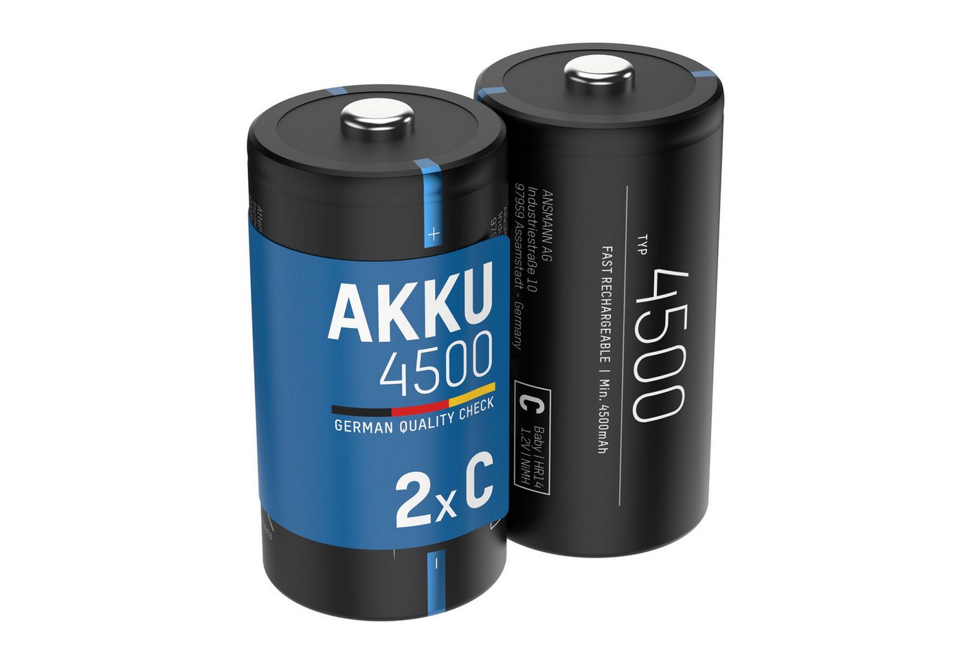 ANSMANN AG Akku Baby C, 4500 mAh 1,2V, 2 Stück, geringe Selbstentladung Akku 4500 mAh (1.2 V) Bild 3
