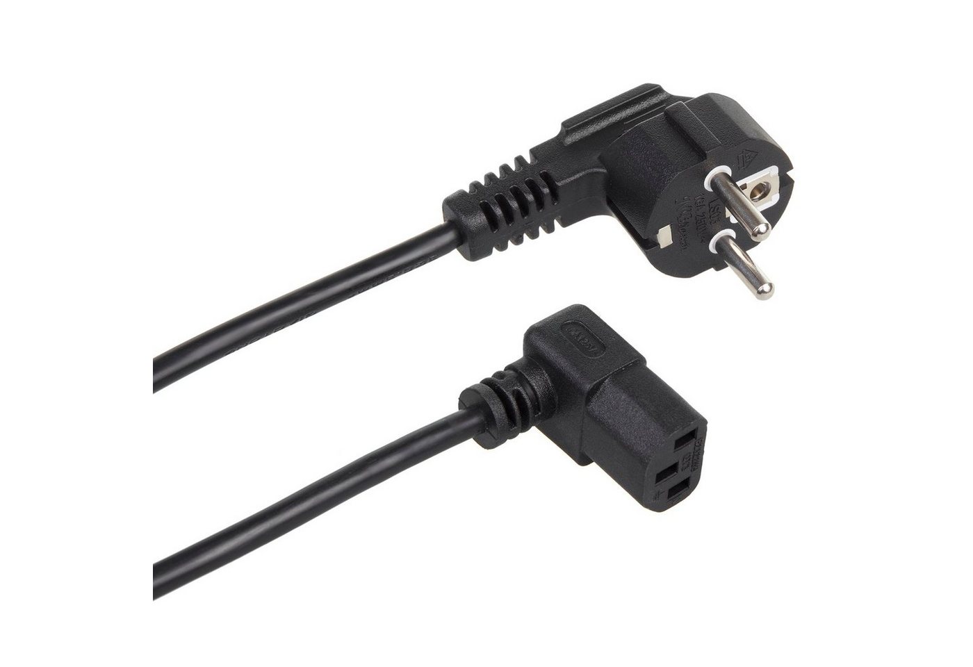 Maclean Kaltgerätekabel für PC, Monitor, Drucker & TV Netzkabel, (150 cm), Kaltgerätekabel Netzkabel 3-Pin Schutzkontakt