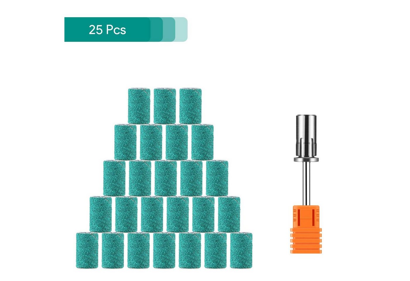 JCMaster Maniküre-Pediküre-Set, 100x Premium Nagelfräser Schleifhülsen Grob 80 Bild 5