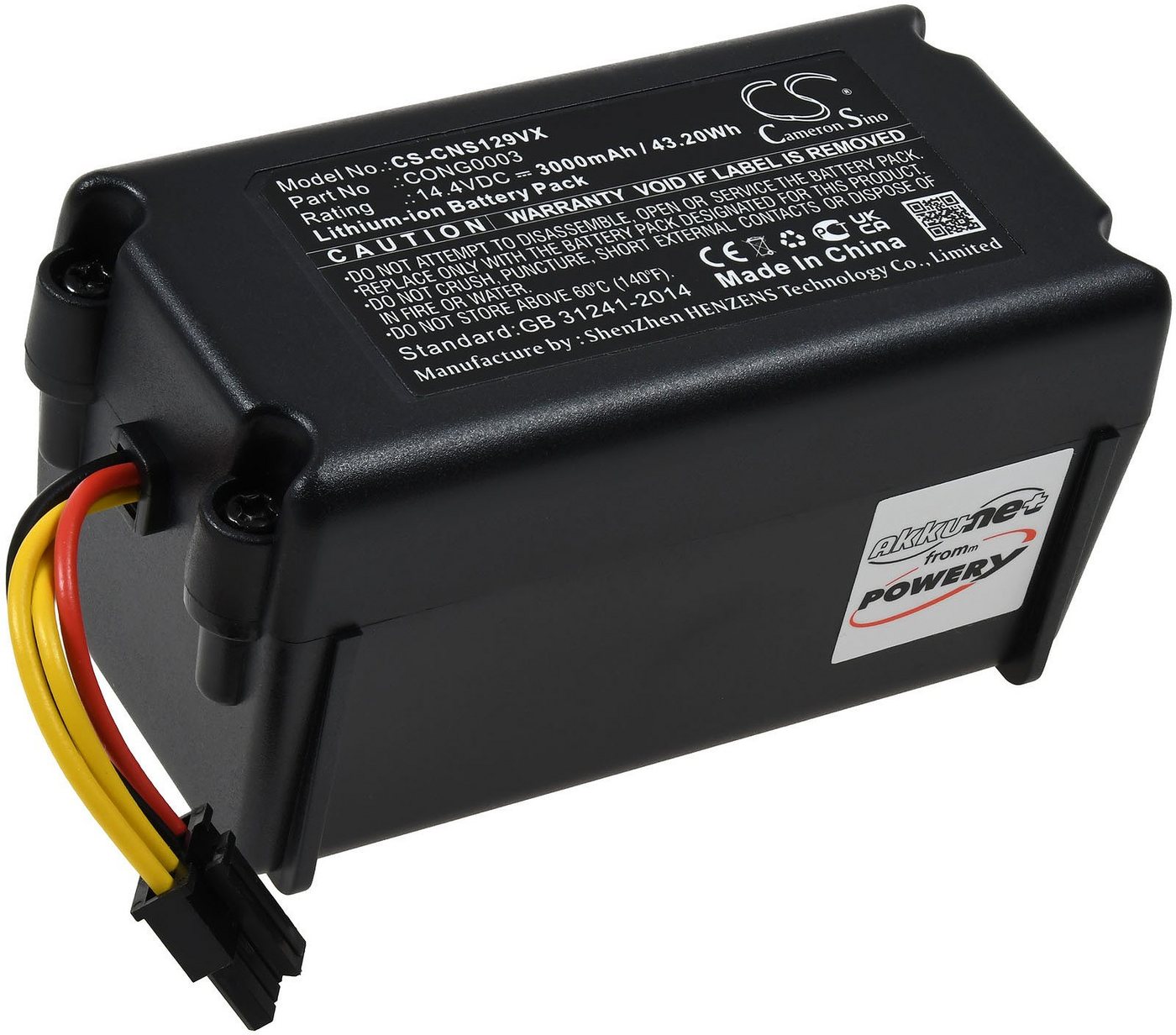 Powery Akku für Bagotte BL509 Staubsauger-Akku 3000 mAh (14.4 V) Bild 2