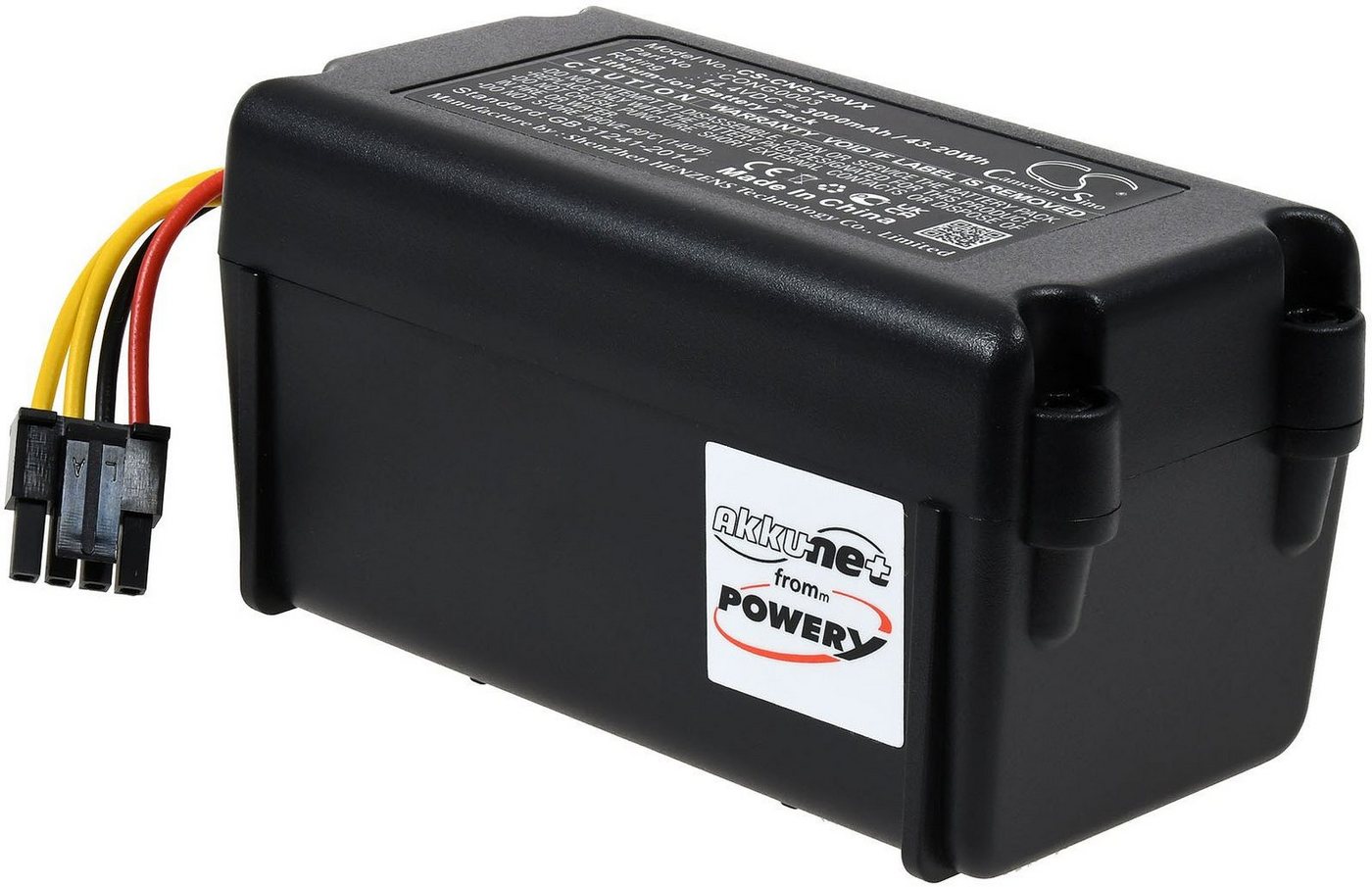Powery Akku für Bagotte BL509 Staubsauger-Akku 3000 mAh (14.4 V) Bild 3