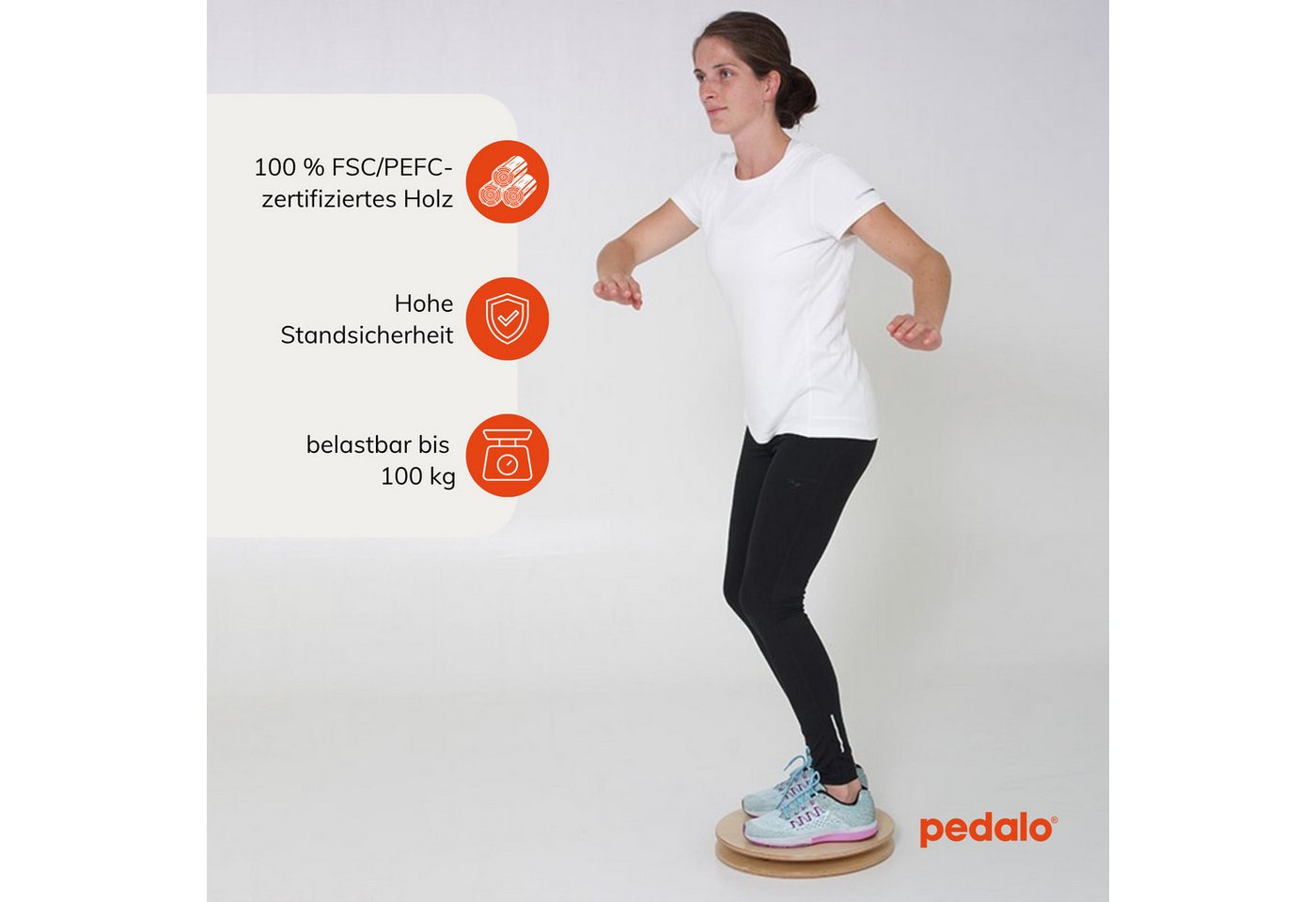 pedalo® Rückentrainer Twister I Gleichgewicht I Therapie I Kreisel I Rotation I Drehscheibe, (Knierotatoren, Hüftrotatoren, Beinachse, Rücken, Rumpf trainieren), Hohe Standsicherheit Bild 4