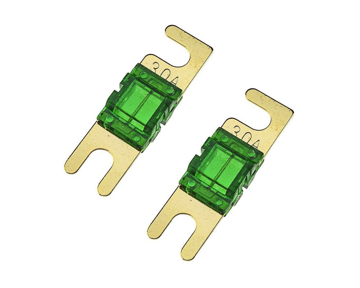 tomzz Audio Kfz-Sicherungshalter Mini ANL Sicherung 30A 2 Stück mit vergoldeten Kontakten