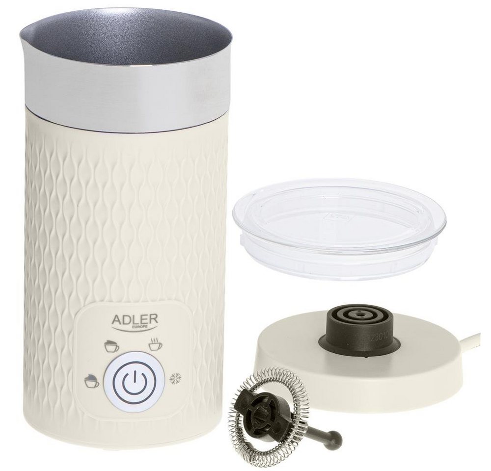 Adler Milchaufschäumer AD 4495, 500,00 W, Aufschäumen und Erhitzen beige Antihaftbeschichtung Bild 5