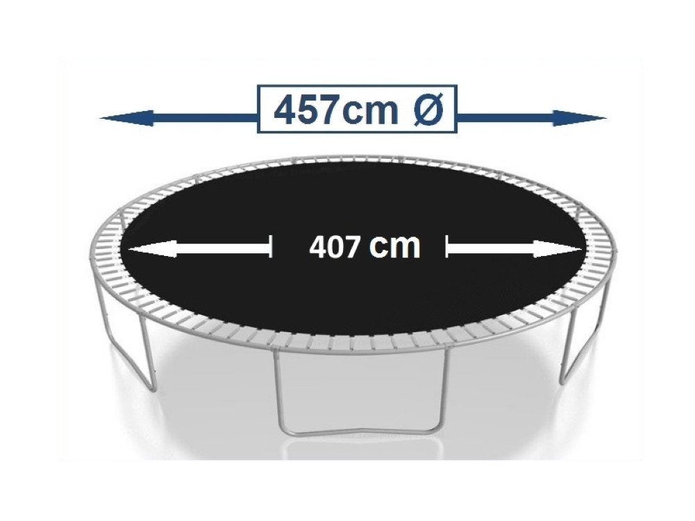 walexo Gartentrampolin Sprungtuch Ø 457 cm 108 Ösen (Federn 17,8 cm), (Sprungtuch inclusive Federspanner)