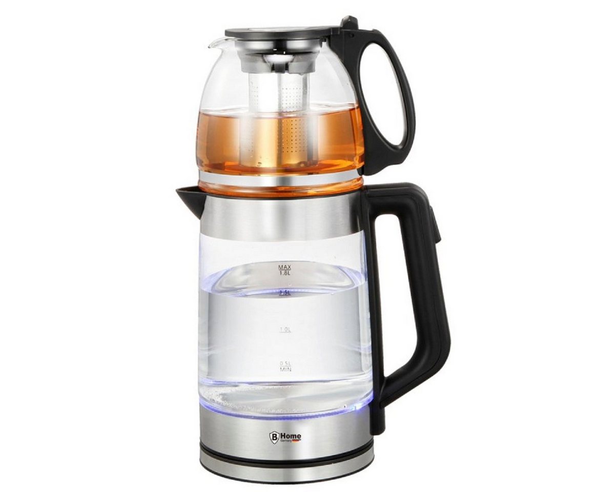 B-Home Wasserkocher Elektrischer Tee- & Wasserkocher aus Glas (1,8 L & 1,2 L) - 1500 Watt Bild 2
