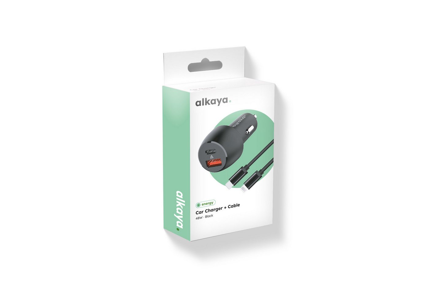 alkaya. iPhone 12,12 Pro,12 Pro Max,13,13 Pro,13 Pro Max,14,14 Pro,14 Pro Autoladekabel, Max Ladekabel+KFZ-Zigarettenanzünder 48W, KFZ-Charger Set Lightning