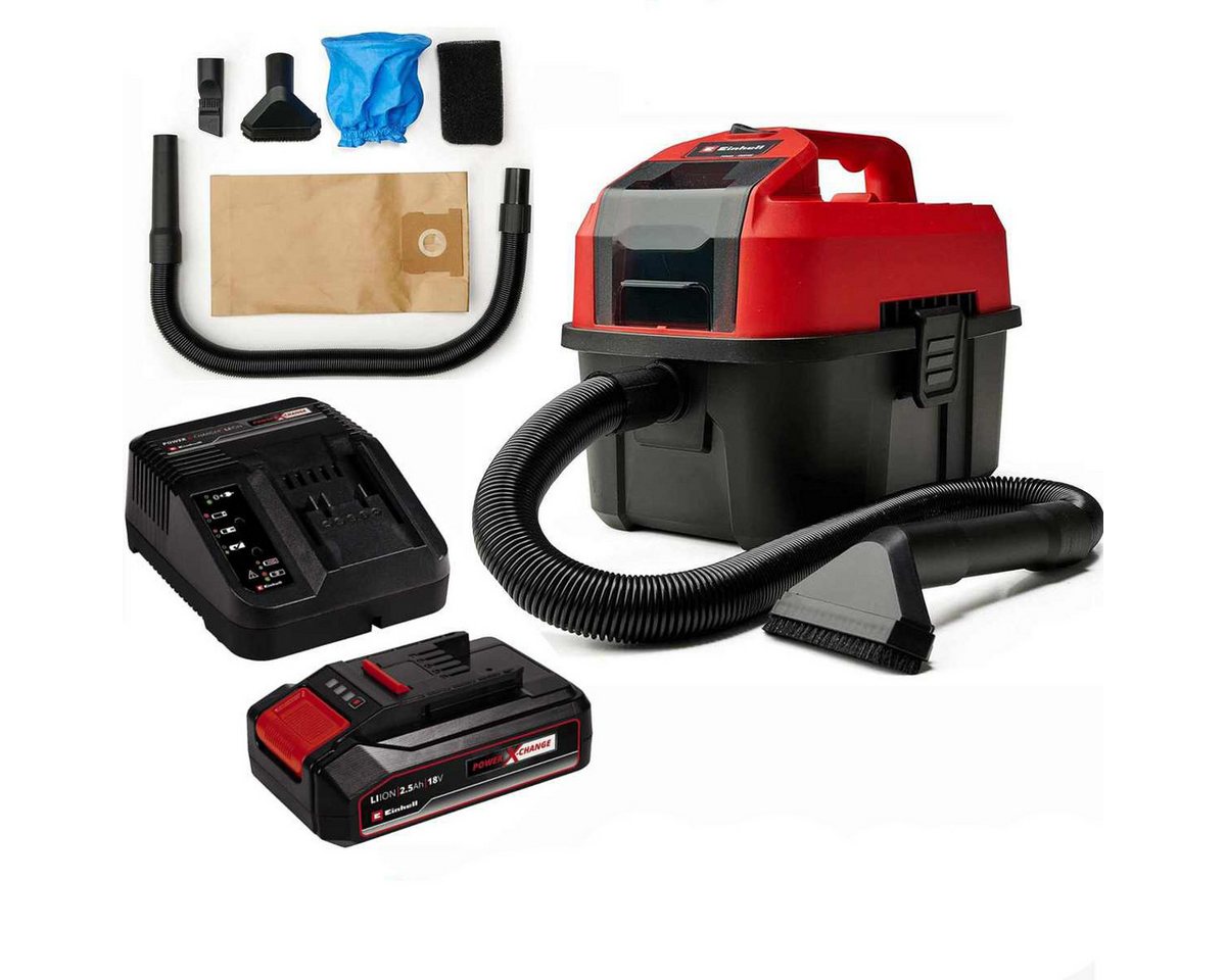 Einhell Nass-Trocken-Sauger Nass-Trockensauger TE-VC 18/10 Li Akku 2.5 Ah, Ladegerär, Zubehör Bild 4