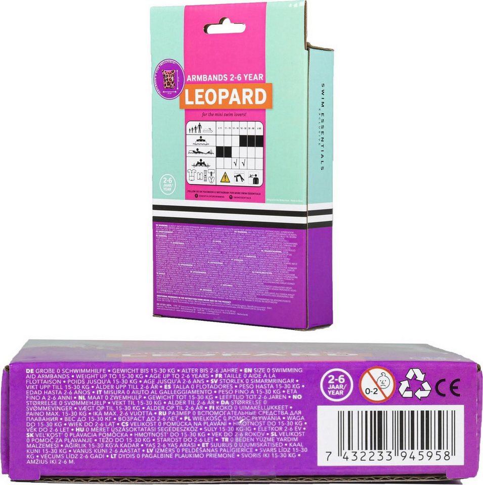 Swim Essentials Schwimmflügel Schwimmflügel 2-6 Jahre Leopard Rose Gold 17 x 9 x 18 cm Bild 4