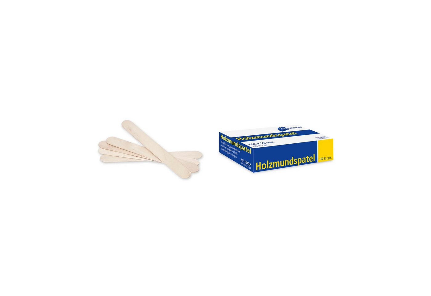 MediTrade Mundpflegecenter Meditrade - Holzmundspatel - splitterfreier Spatel, unsteril - 100stk. Bild 2