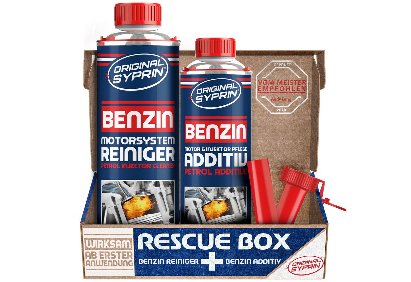 Original Syprin Benzin-Stabilisator Benzin Additiv und Benzin Systemreiniger Benzin Rescue Box, 0.750 l, (Benzin Additiv und Benzin Systemreiniger, 1-St., Benzin Rescue Box) Bild 2