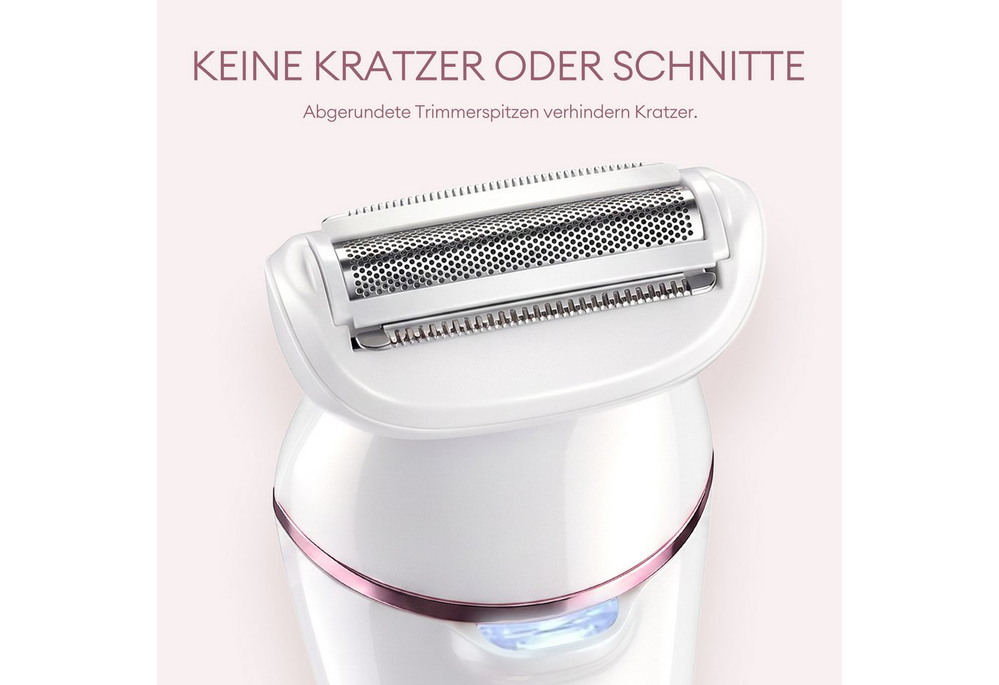 CkeyiN Pro Elektrokörperrasierer Intimrasierer für Frauen,Damenrasierer,Elektrischer Rasierer Damen, Kann unter fließendem Wasser abgewaschen werden, Aufsätze: 1, 5 Klingen,LED-Licht,IPX6 Wasserdicht,100 Min Laufzeit, für Gesicht/Beine/Körper/Bikinizone Bild 4