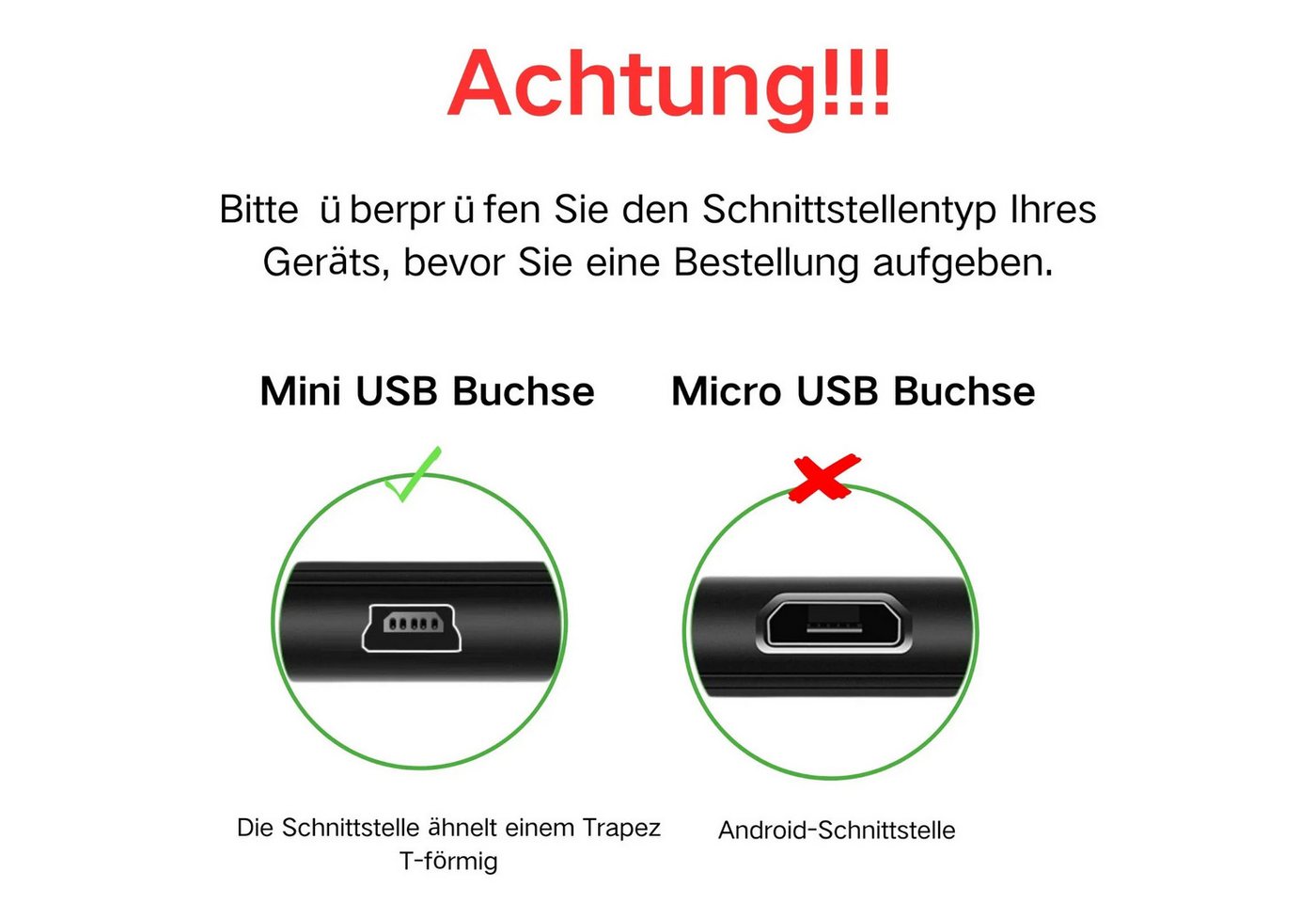Bolwins J23 USB 2.0 A zu Mini USB Kabel Adapter 50cm für Dashcam GPS Navi mp3 USB-Kabel, USB 2.0 Typ A Stecker, Mini USB 5 Pin Stecker rechts abgewinkelt, Keine Kupplung, Kabel mit festen Steckern (50 cm), 90° Winkelstecker, platzsparend, flexibel, ideal für enge Bereiche Bild 4