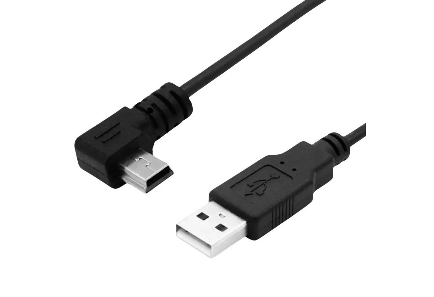 Bolwins J23 USB 2.0 A zu Mini USB Kabel Adapter 50cm für Dashcam GPS Navi mp3 USB-Kabel, USB 2.0 Typ A Stecker, Mini USB 5 Pin Stecker rechts abgewinkelt, Keine Kupplung, Kabel mit festen Steckern (50 cm), 90° Winkelstecker, platzsparend, flexibel, ideal für enge Bereiche Bild 5