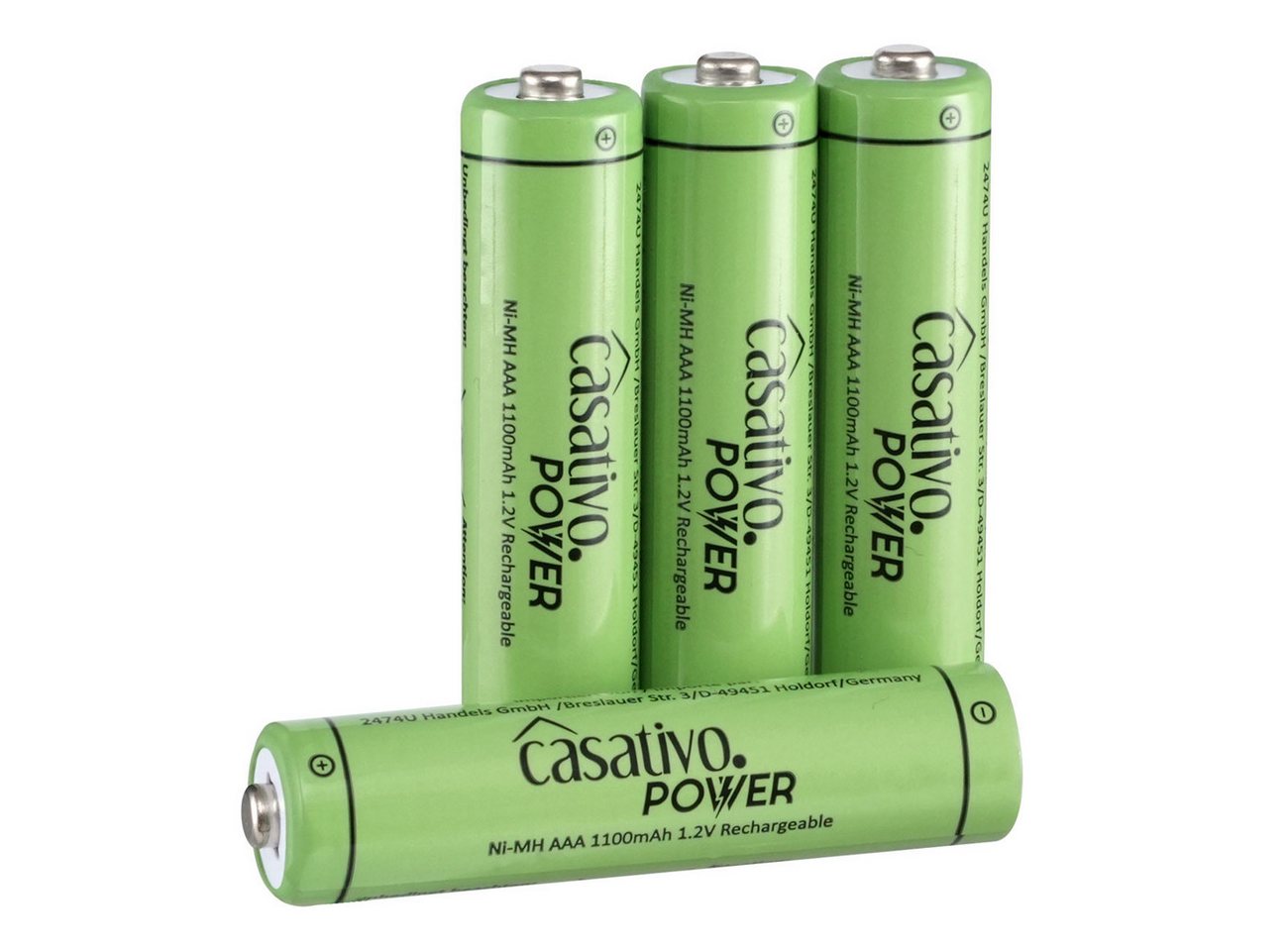 Casativo AAA Akkus 1100 mAh Micro Batterien Wiederaufladbar mit Case 4/8/20 St. Akku (4 St), AAA Micro Akkus - bis zu 1.000 Ladezyklen Bild 3