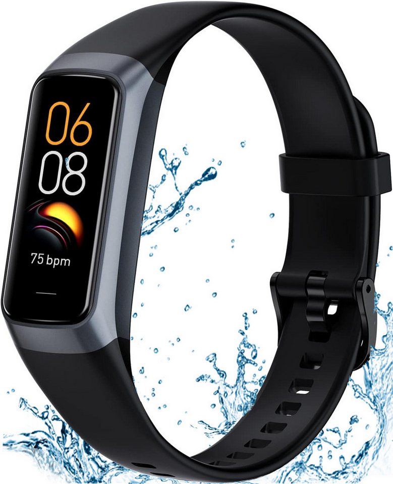 Futicare Fitness-Tracker Smartwatch mit 24/7 Herzfrequenz- & Blutsauerstoffmessung (Schlafmonitor, 1,1" AMOLED Touchscreen, 25 Sportmodi, Schrittzähler & IP68 wasserdicht für Damen & Herren) Bild 4