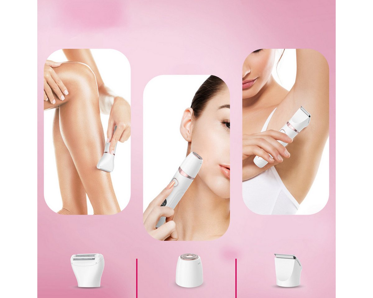 MAXGROOM Körper- und Bikinitrimmer JK-105, 3-in-1-Damentrimmer-Set für Körper, Gesicht und Bikinizone, 3-in-1-System mit IPX6-Schutz und LED-Display Bild 5