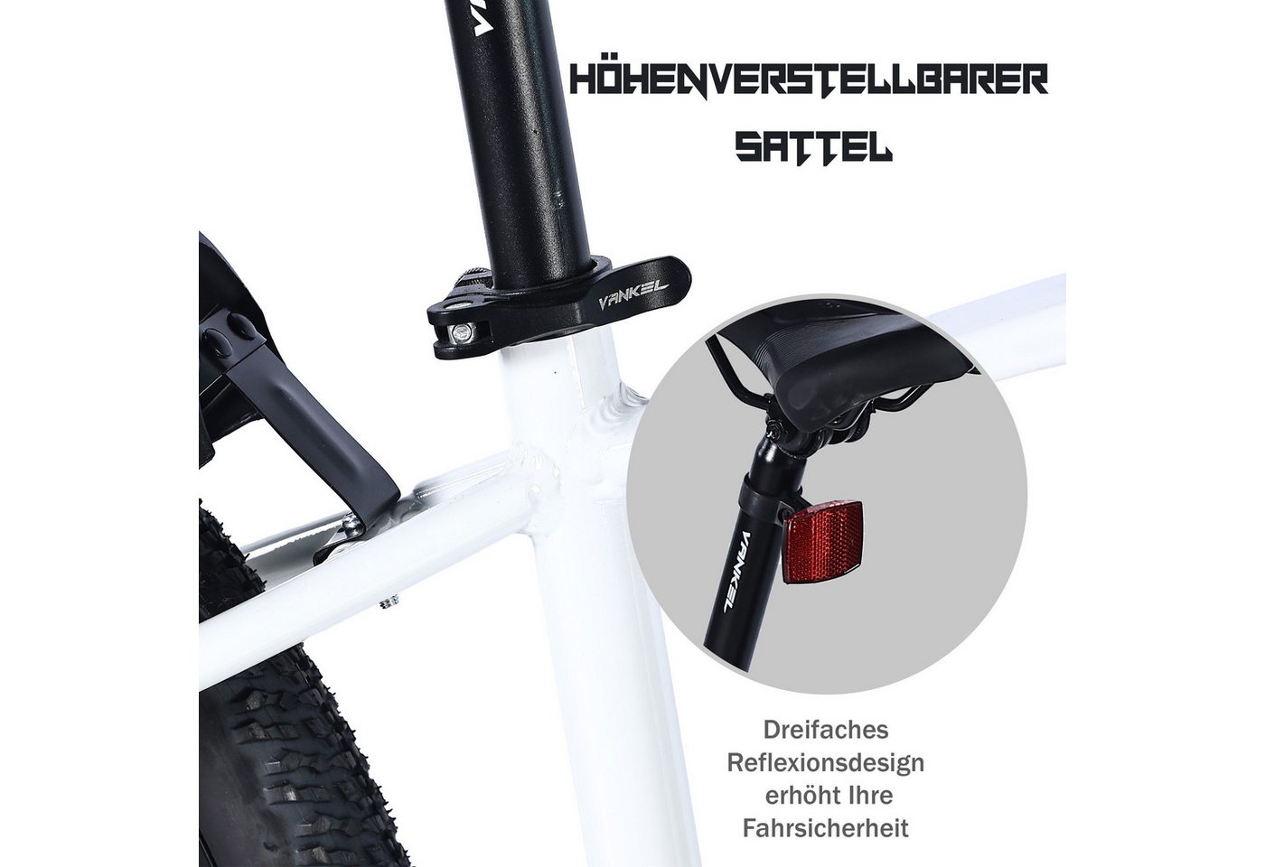 Vankel Mountainbike 29″ MTB für 21 Gänge, Shimano Schaltung & Scheibenbremsen, Shimano Shimano Tourney RD-TZ50 Schaltwerk