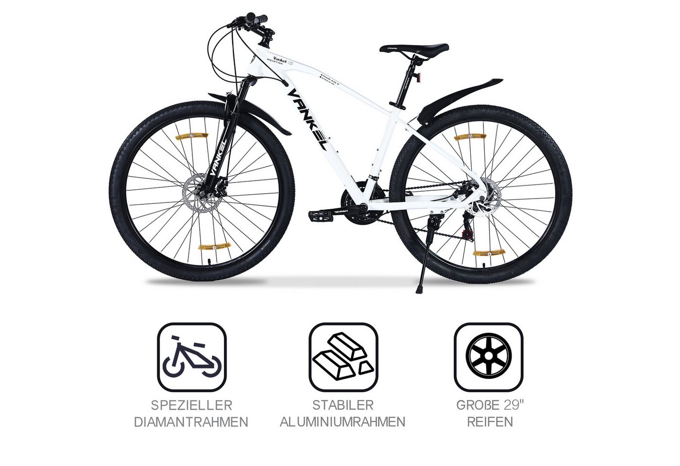 Vankel Mountainbike 29″ MTB für 21 Gänge, Shimano Schaltung & Scheibenbremsen, Shimano Shimano Tourney RD-TZ50 Schaltwerk Bild 2