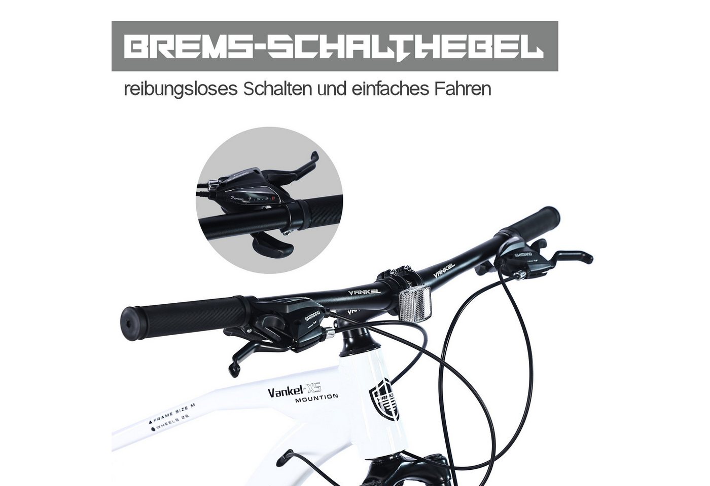 Vankel Mountainbike 29″ MTB für 21 Gänge, Shimano Schaltung & Scheibenbremsen, Shimano Shimano Tourney RD-TZ50 Schaltwerk Bild 5