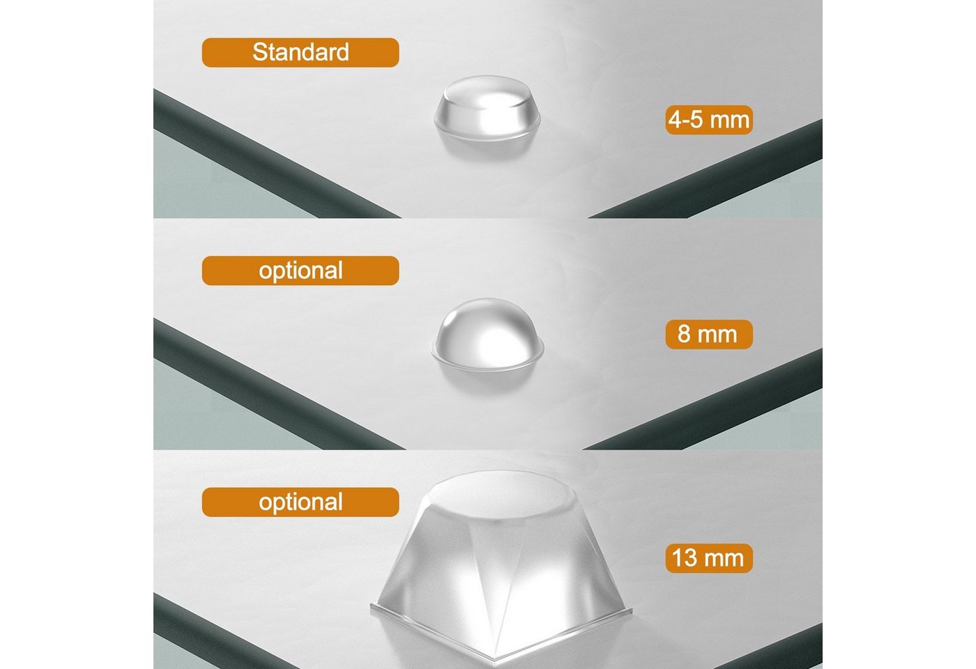Wallario Herd-Abdeckplatte Maigrün, ESG-Sicherheitsglas, (Glasplatte, 1 tlg., inkl. 5mm Noppen), verschiedene Größen Bild 2