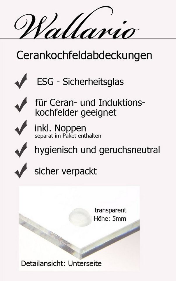 Wallario Herd-Abdeckplatte Maigrün, ESG-Sicherheitsglas, (Glasplatte, 1 tlg., inkl. 5mm Noppen), verschiedene Größen Bild 4