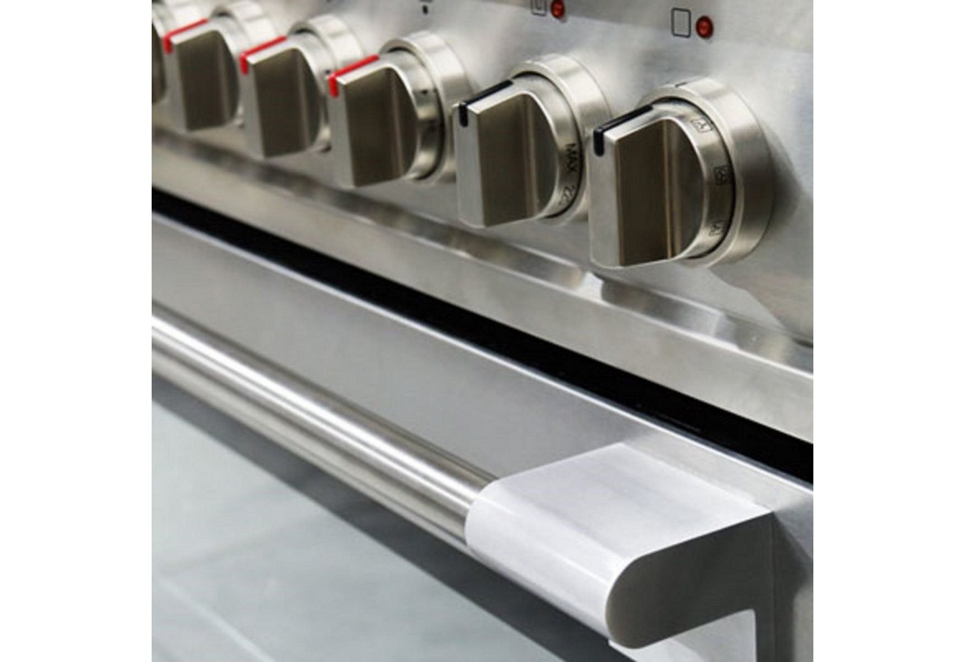 Kaiser Küchengeräte Gas-Standherd HGE 93505 R+AT 9455 N ECO, Gas Elektro Standherd 90 cm/ nkl. Grillplatte+Dunstabzugshaube 90 cm