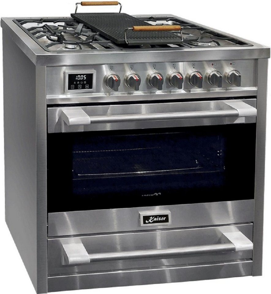 Kaiser Küchengeräte Gas-Standherd HGE 93505 R+AT 9455 N ECO, Gas Elektro Standherd 90 cm/ nkl. Grillplatte+Dunstabzugshaube 90 cm Bild 3