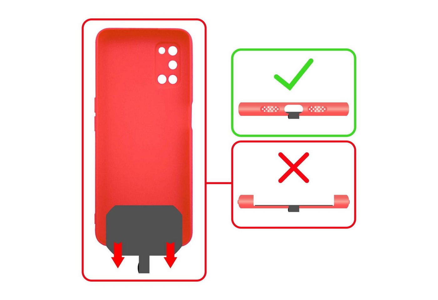 mtb more energy Handykette Universal (HBS) Metallfarbe silber, für nahezu alle Smartphone-Hüllen