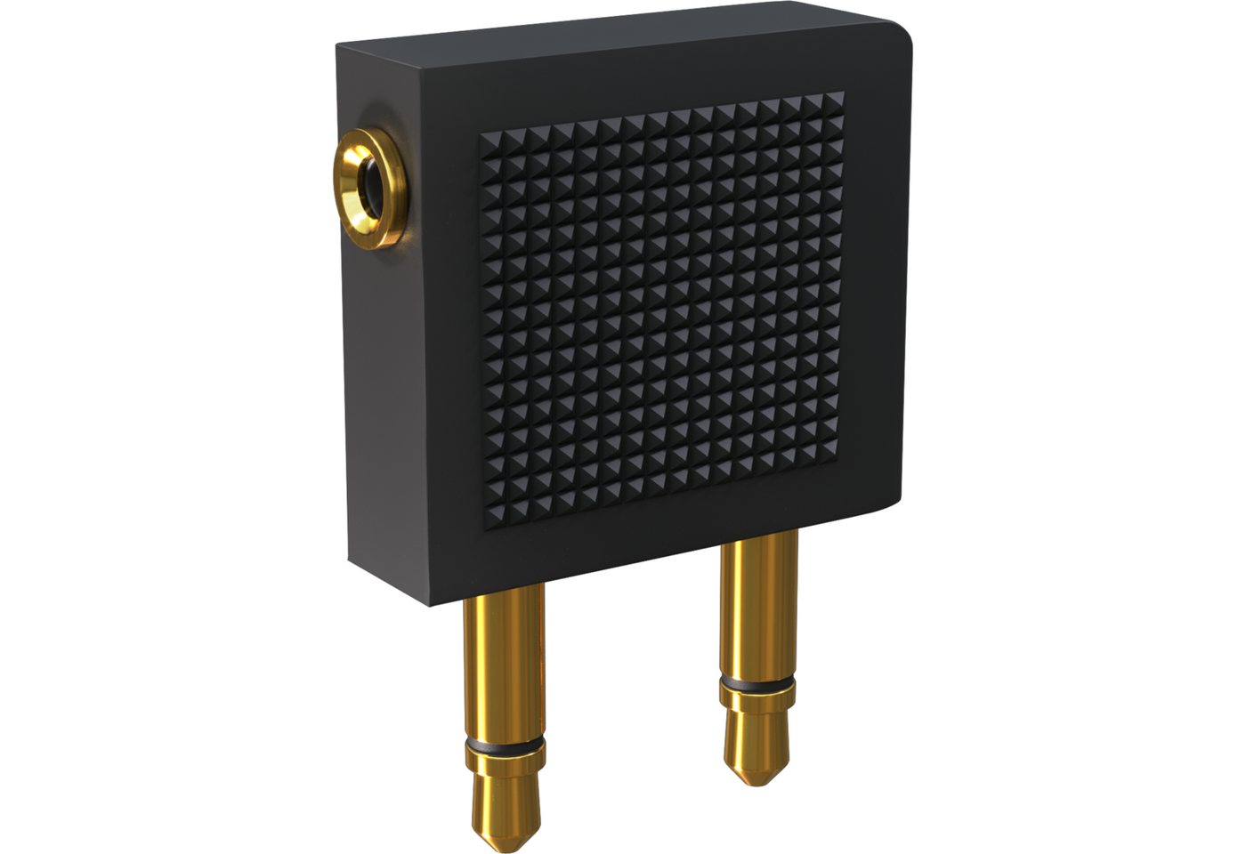 OEHLBACH i-Jack AD-Flight Mobiler Y-Klinke-Adapter für Flugzeuge Reiseadapter 3,5 mm Klinke zu 3,5mm Klinkenbuchse, Hochwertige Verarbeitung, Perfekte Kontaktsicherheit