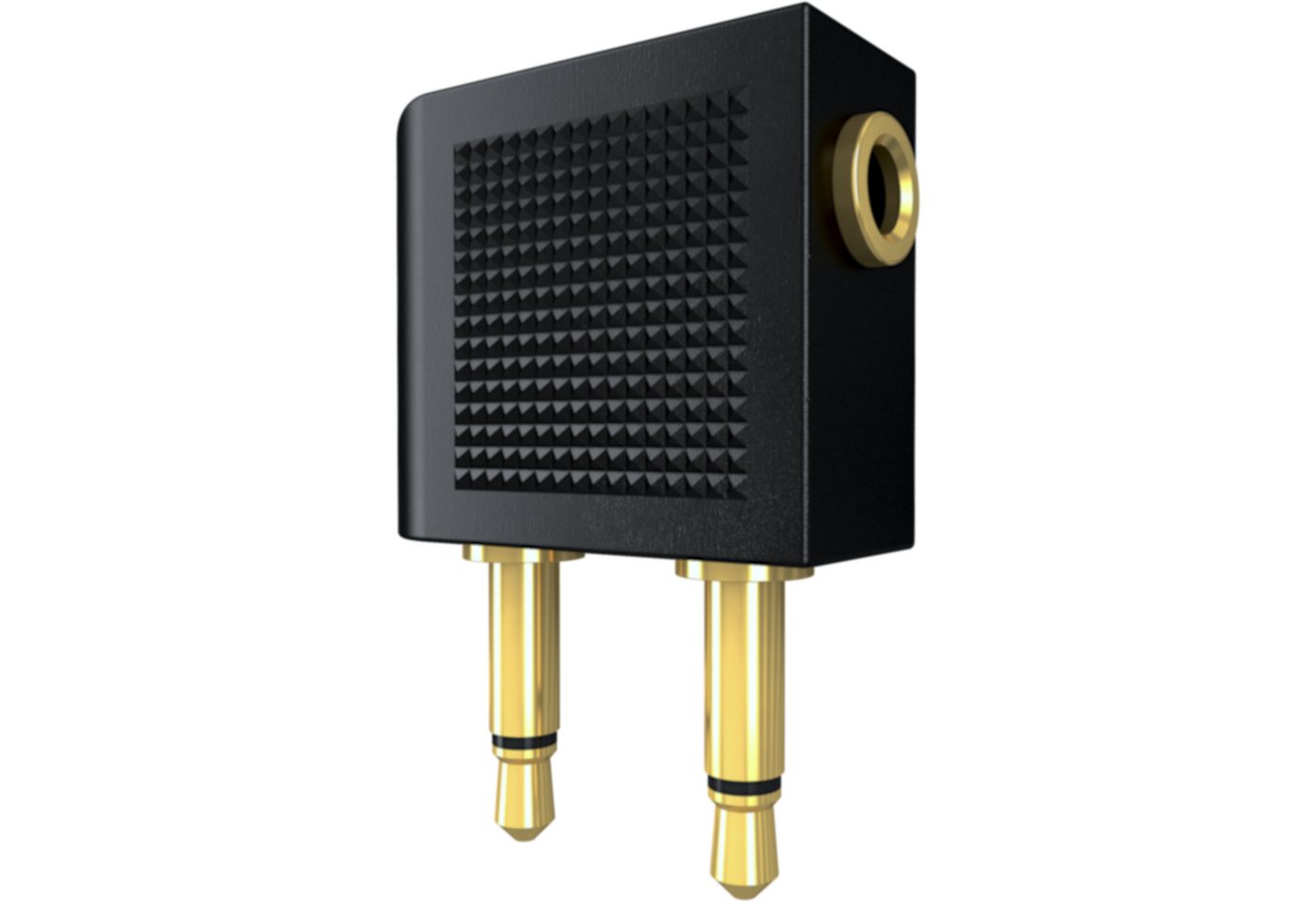 OEHLBACH i-Jack AD-Flight Mobiler Y-Klinke-Adapter für Flugzeuge Reiseadapter 3,5 mm Klinke zu 3,5mm Klinkenbuchse, Hochwertige Verarbeitung, Perfekte Kontaktsicherheit Bild 2