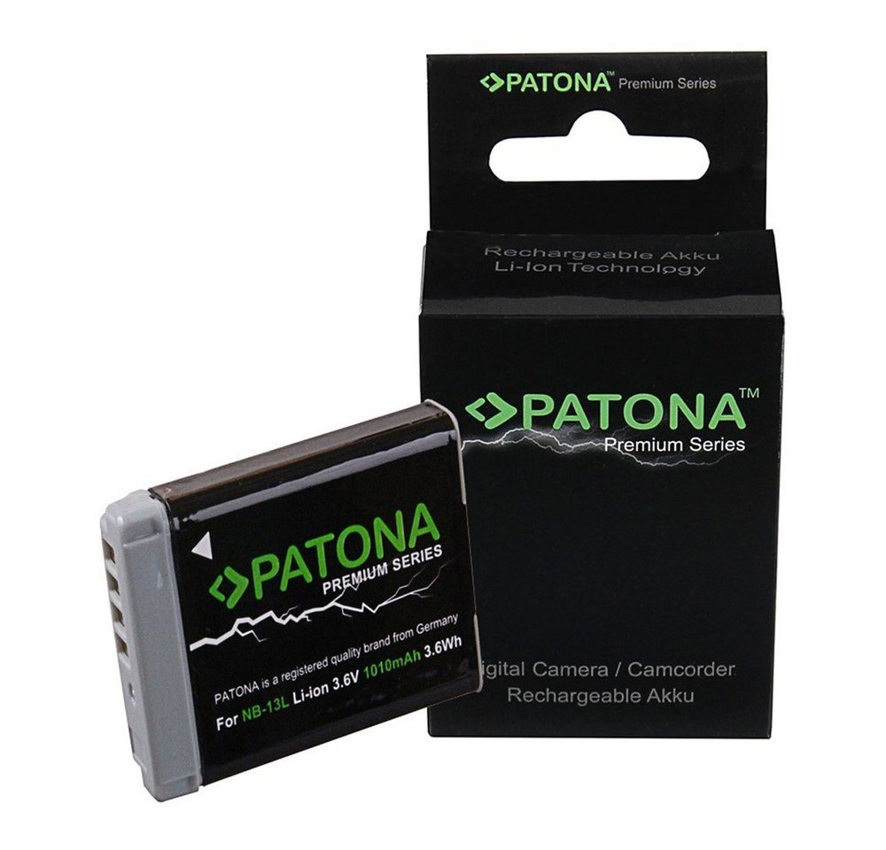 Patona Premium Akku für Canon NB-13L PowerShot Kamera-Akku Ersatzakku Kameraakku 1010 mAh (3,6 V, 1 St), G7X G5X G9X G7X Mark II SX720 HS Bild 3